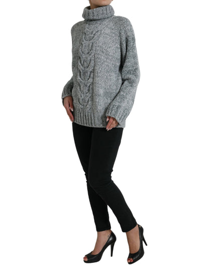 Suéter Dolce & Gabbana de cachemir gris con cuello alto