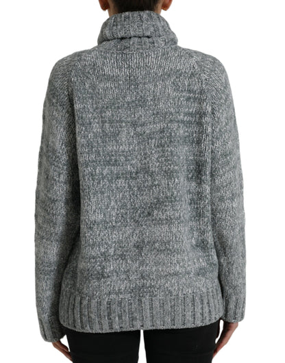Suéter Dolce & Gabbana de cachemir gris con cuello alto