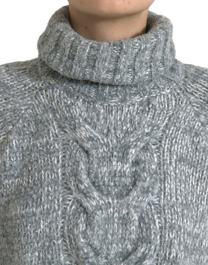 Suéter Dolce & Gabbana de cachemir gris con cuello alto