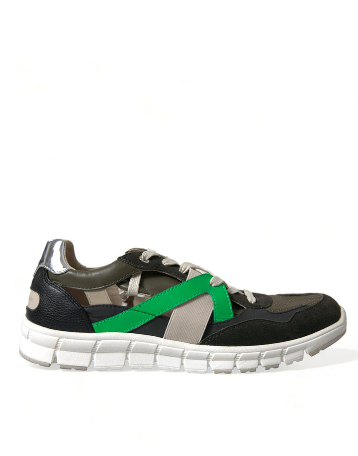 Zapatillas Bajas de Cuero y Ante Multicolor Dolce & Gabbana