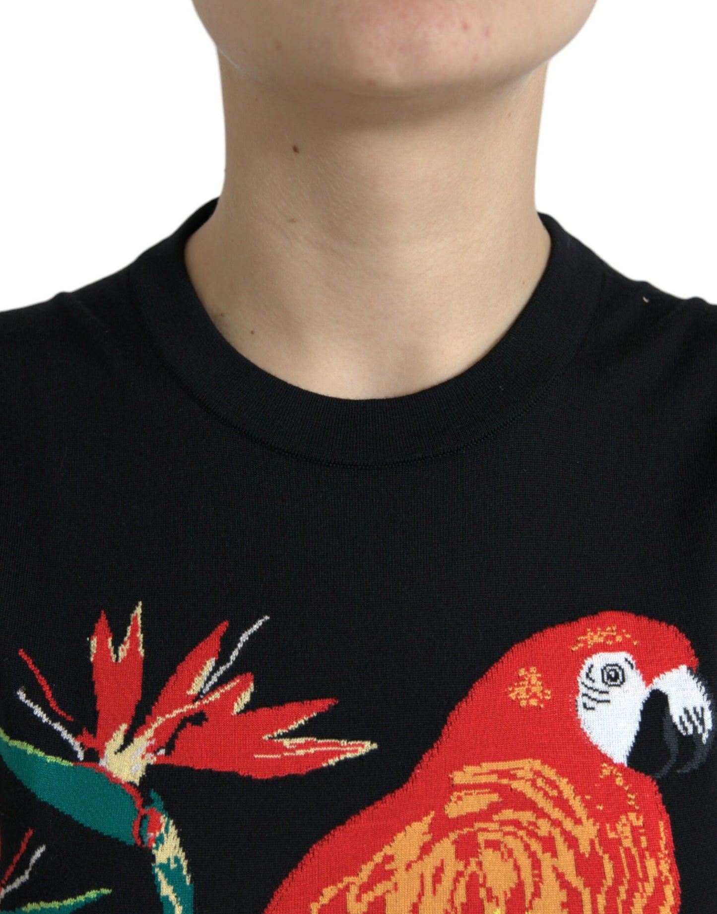 Camiseta sin mangas con cuello redondo y estampado Black Jungle de Dolce & Gabbana