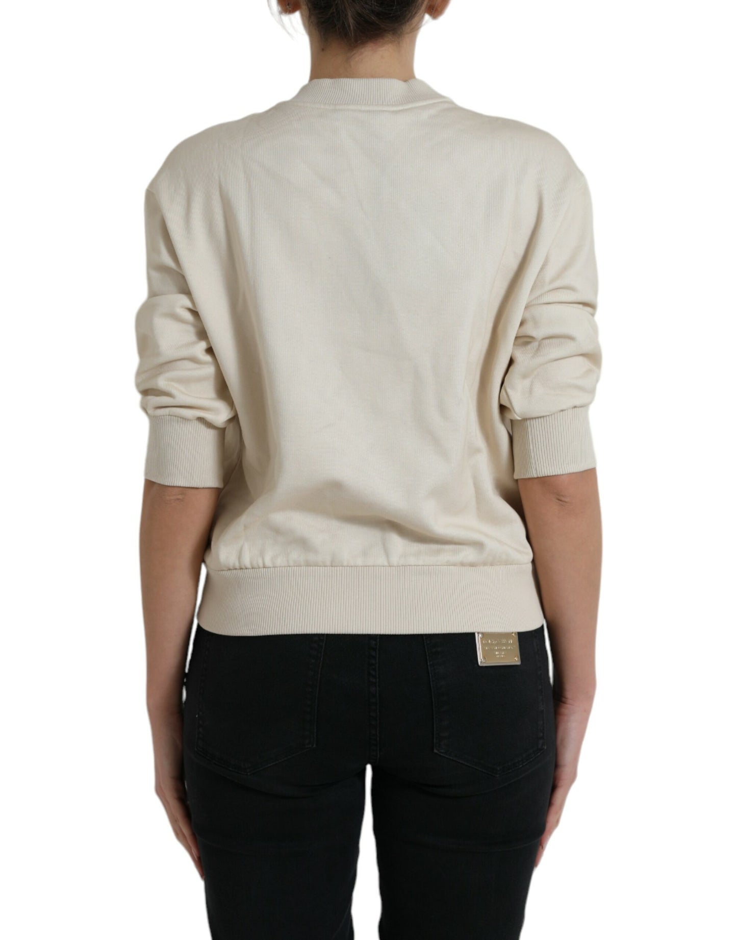 Pull en Coton Imprimé Jungle Beige Dolce & Gabbana
