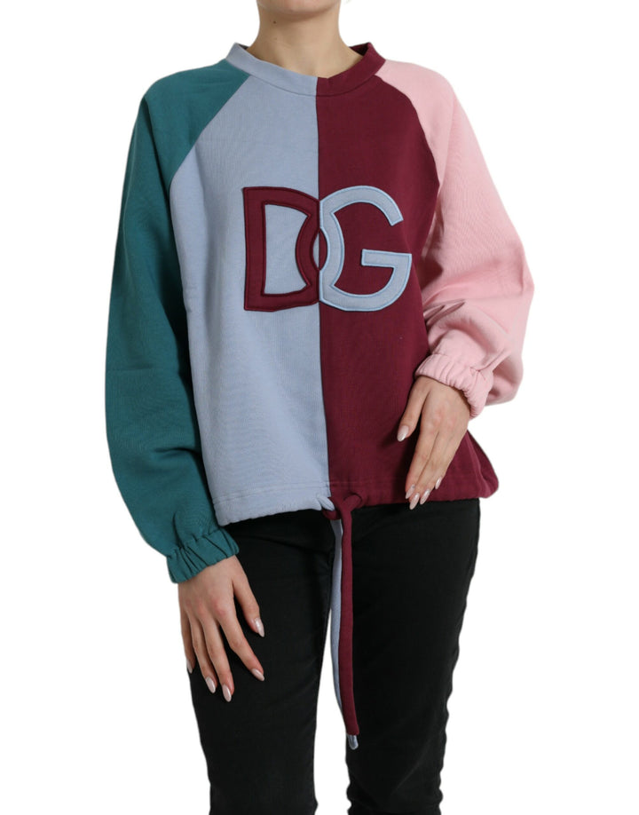 Pull en coton ras du cou multicolore Dolce & Gabbana