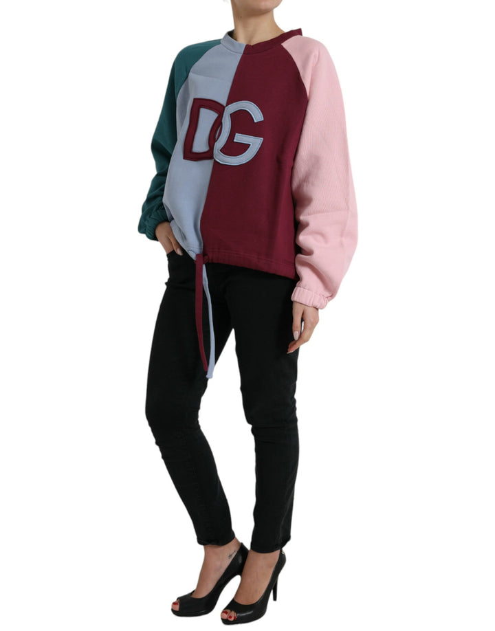 Pull en coton ras du cou multicolore Dolce & Gabbana