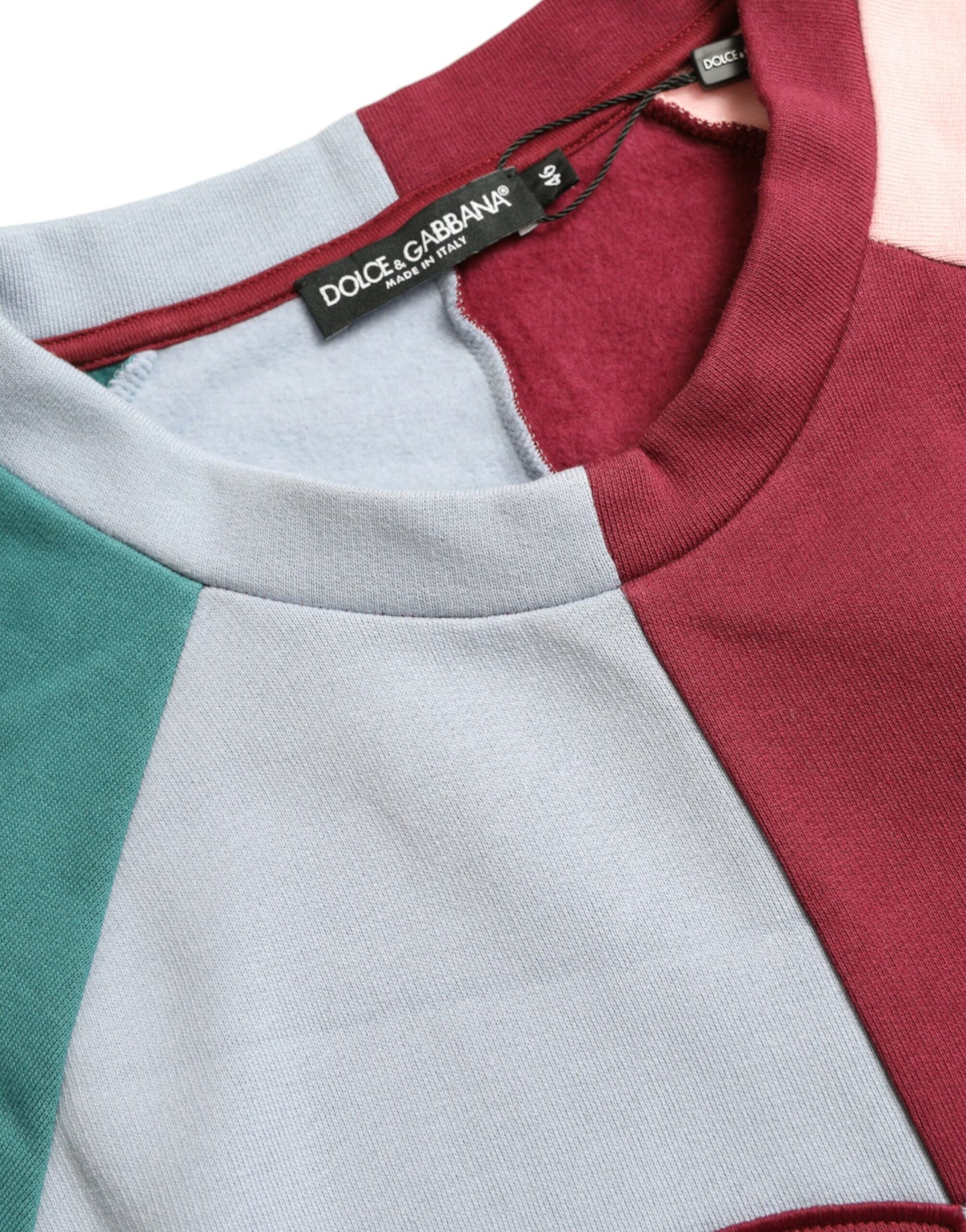 Suéter de cuello redondo de algodón multicolor Dolce & Gabbana