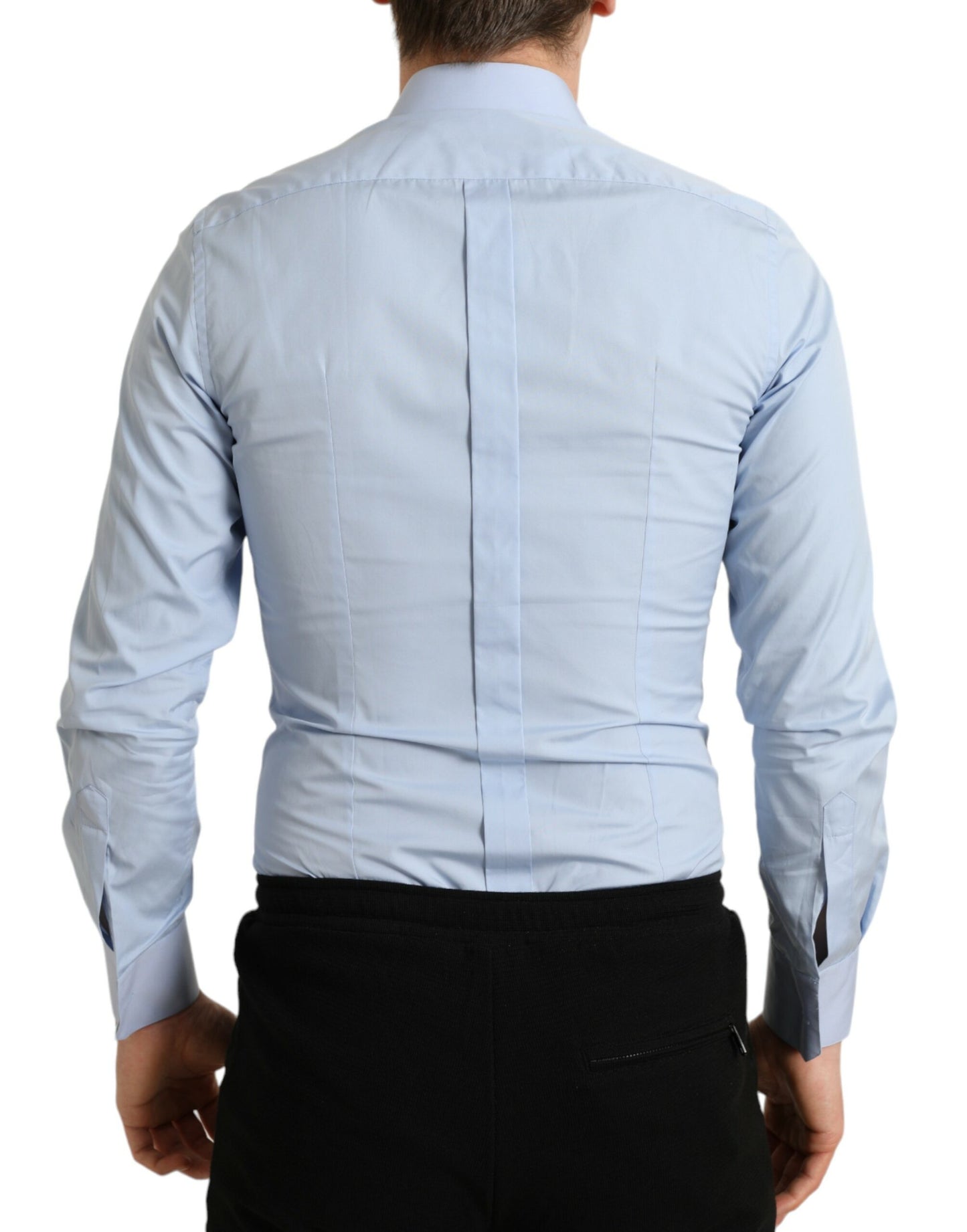 Chemise habillée Dolce & Gabbana en coton bleu ciel pour homme