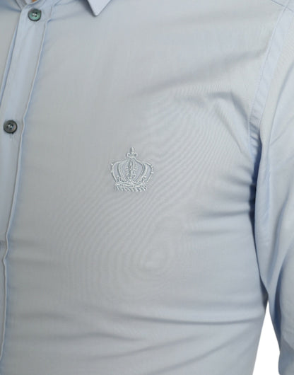 Chemise habillée Dolce & Gabbana en coton bleu ciel pour homme