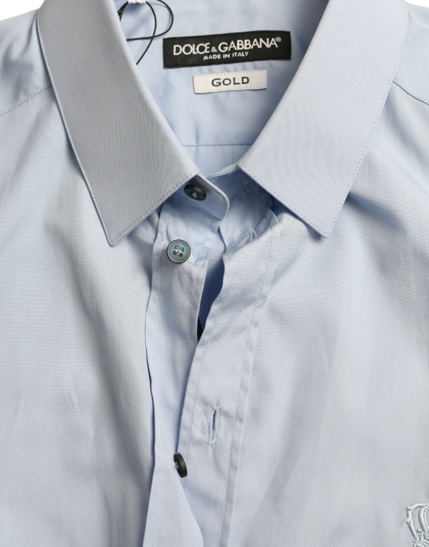 Chemise habillée Dolce & Gabbana en coton bleu ciel pour homme
