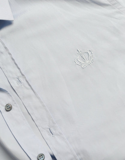 Chemise habillée Dolce & Gabbana en coton bleu ciel pour homme