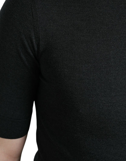 Dolce & Gabbana Dark Gray Crew Neck Short Sleeves T-shirt