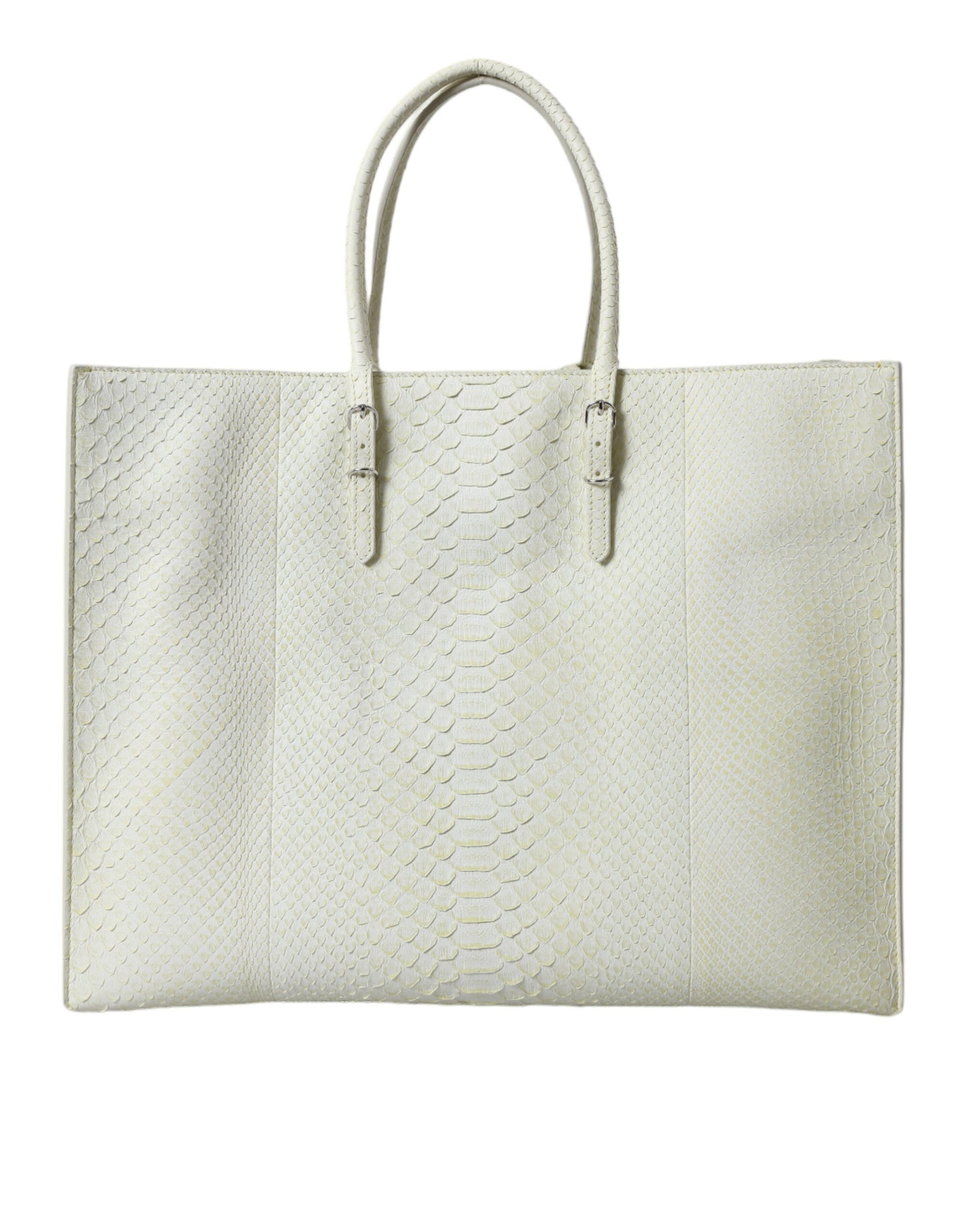 Sac cabas Balenciaga PAPIER en cuir exotique blanc et jaune