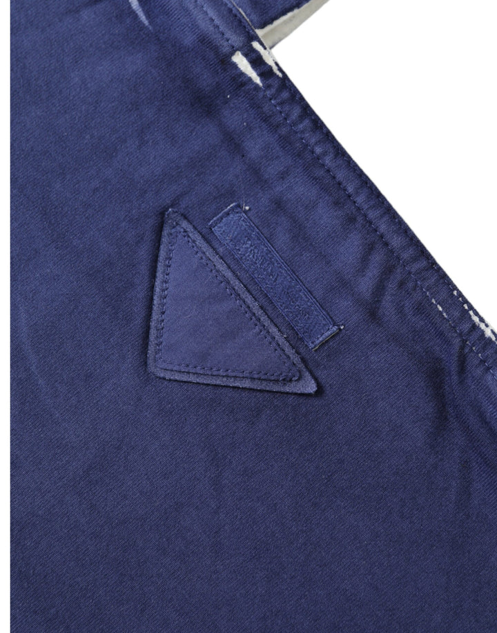 Sac shopping Prada en jersey bleu avec logo