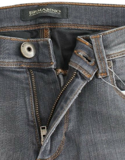 Ermanno Scervino Gray Slim Jeans Denim Pants Skinny Leg Stretch