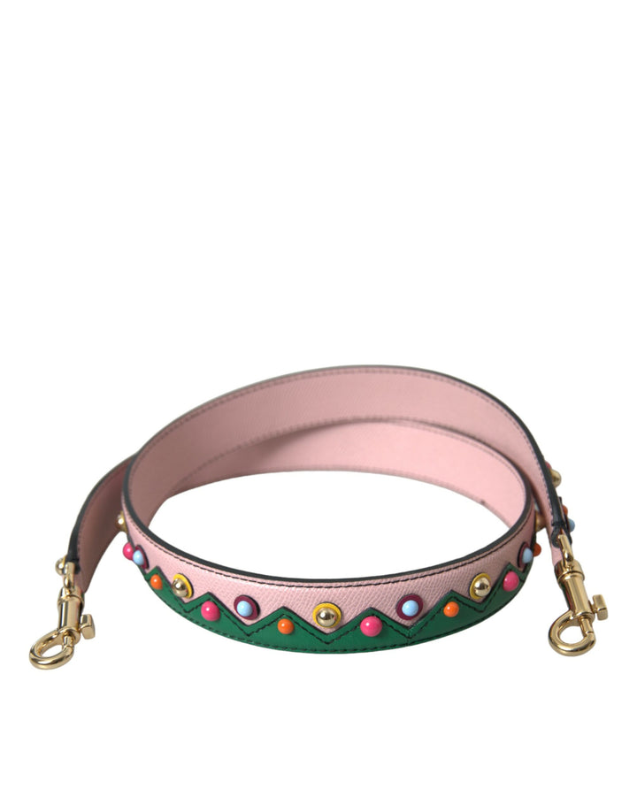 Bandoulière d'accessoire de sac à main en cuir rose Dolce & Gabbana