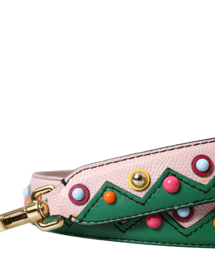 Bandoulière d'accessoire de sac à main en cuir rose Dolce & Gabbana