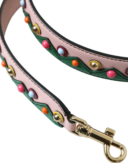 Bandoulière d'accessoire de sac à main en cuir rose Dolce & Gabbana