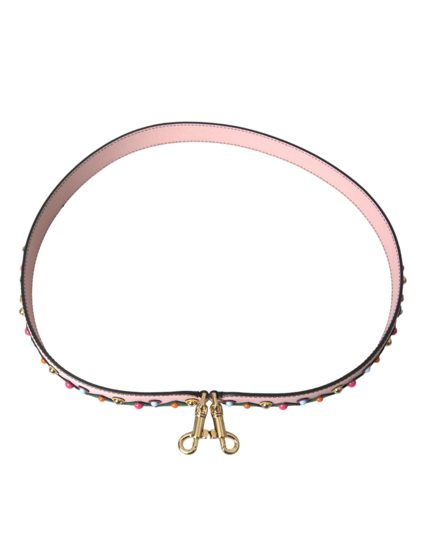 Bandoulière d'accessoire de sac à main en cuir rose Dolce & Gabbana