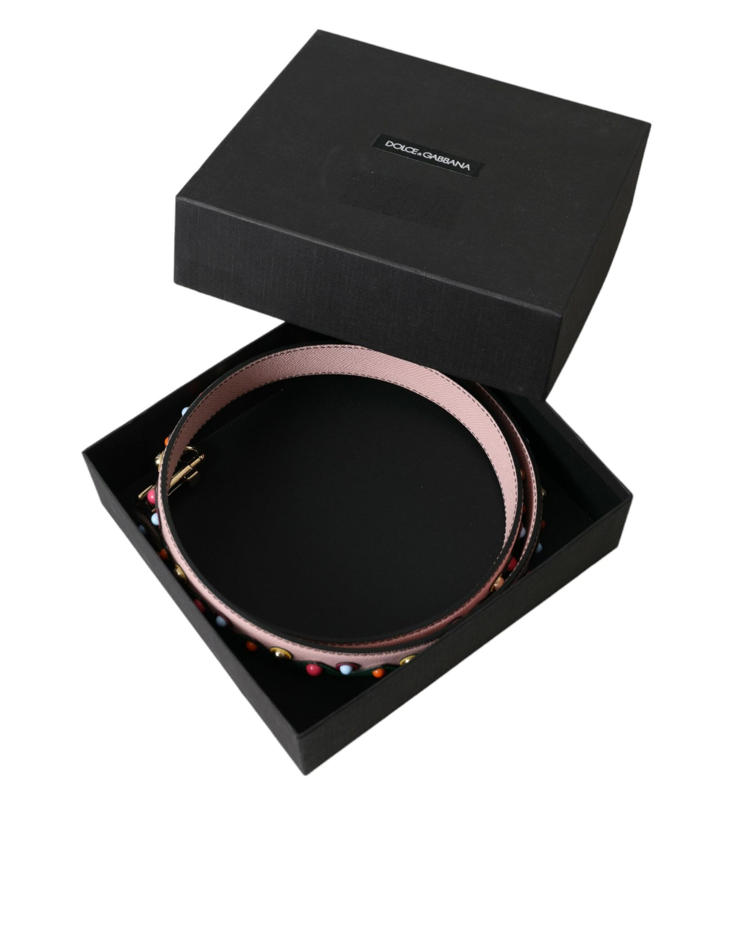 Bandoulière d'accessoire de sac à main en cuir rose Dolce & Gabbana
