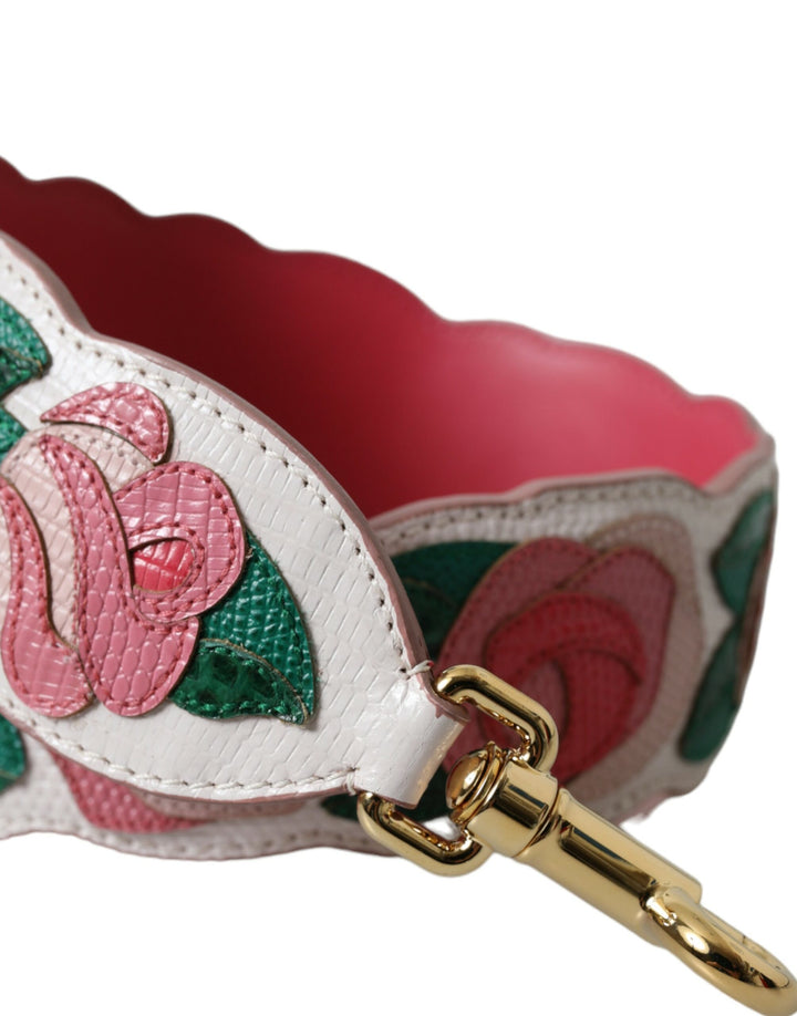 Bandoulière Dolce & Gabbana en cuir blanc à motif floral
