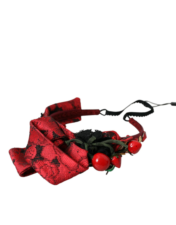 Serre-tête diadème Dolce & Gabbana Red Cherry Sicily orné pour femme