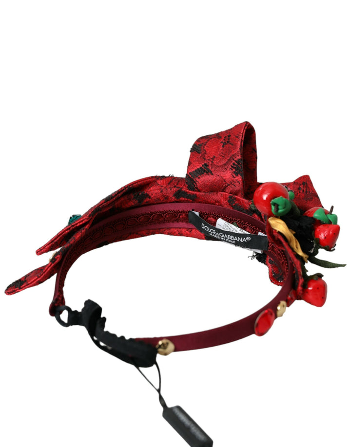 Serre-tête diadème Dolce & Gabbana Red Cherry Sicily orné pour femme