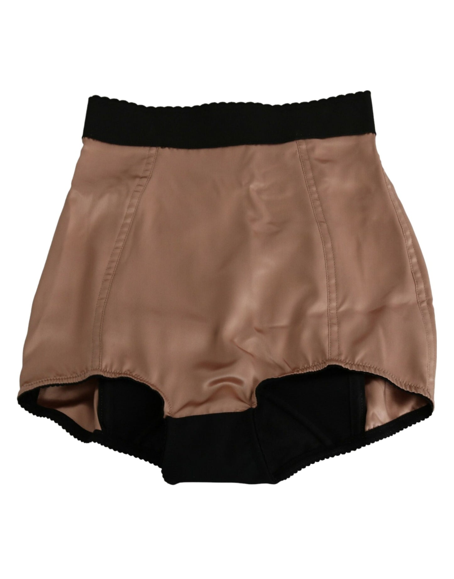 Short Dolce & Gabbana taille haute en soie beige