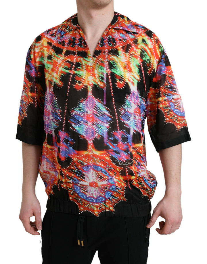 T-shirt en coton imprimé Luminarie multicolore Dolce & Gabbana