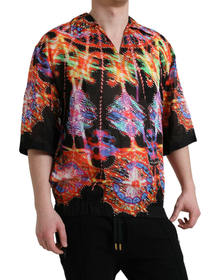 T-shirt en coton imprimé Luminarie multicolore Dolce & Gabbana