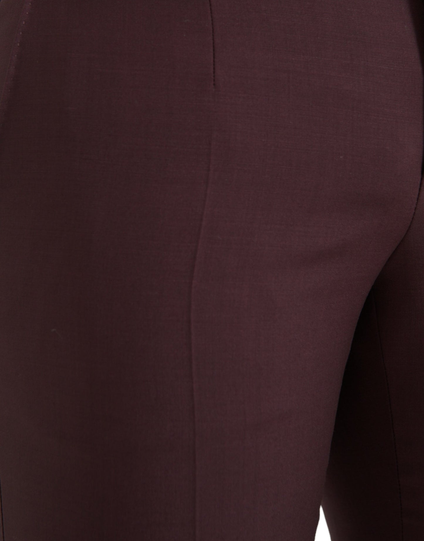 Pantalon habillé homme coupe ajustée en laine bordeaux Dolce & Gabbana