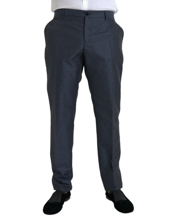 Pantalon de costume skinny pour homme Dolce & Gabbana en laine bleue