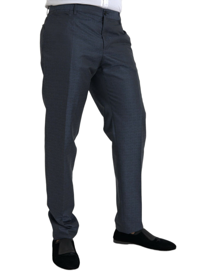 Pantalon de costume skinny pour homme Dolce & Gabbana en laine bleue