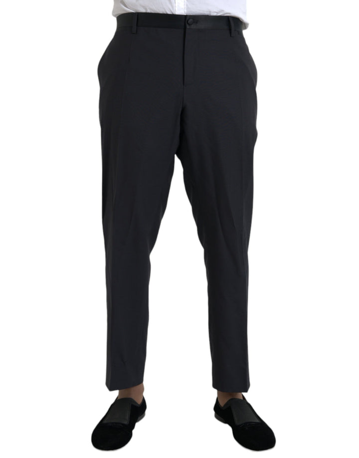 Pantalon de costume skinny pour homme Dolce & Gabbana en laine bleue