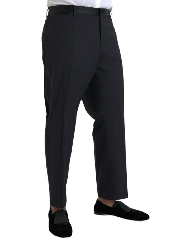 Pantalon de costume skinny pour homme Dolce & Gabbana en laine bleue