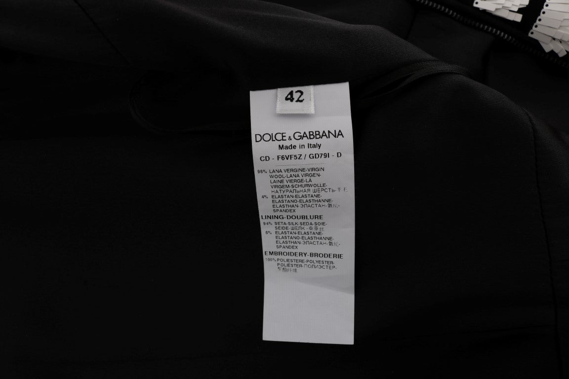 Robe longue Dolce & Gabbana à paillettes rayées multicolores en maille stretch