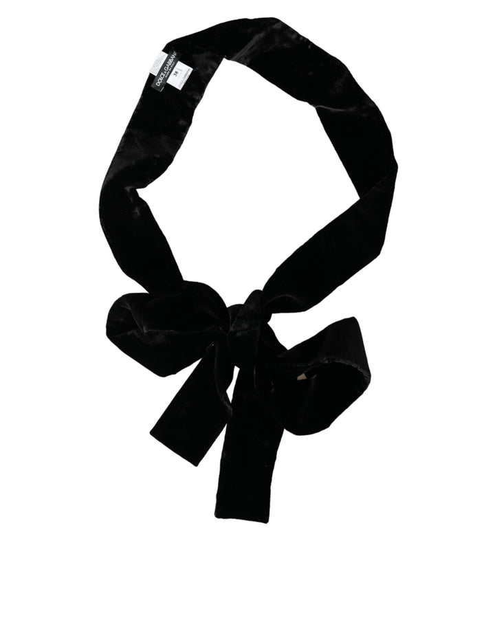Ceinture femme large Dolce & Gabbana en viscose noire
