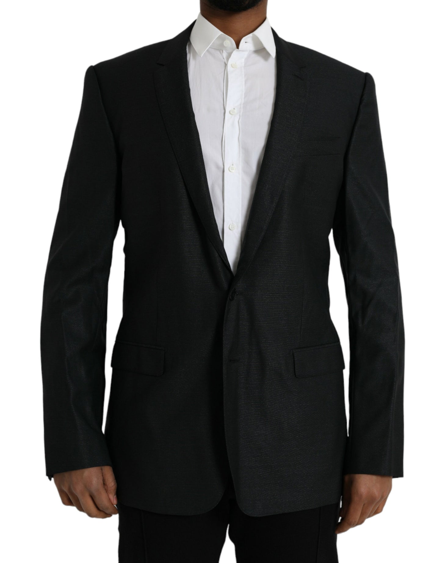 Veste Blazer Dolce & Gabbana Noir Laine Cranté Droit