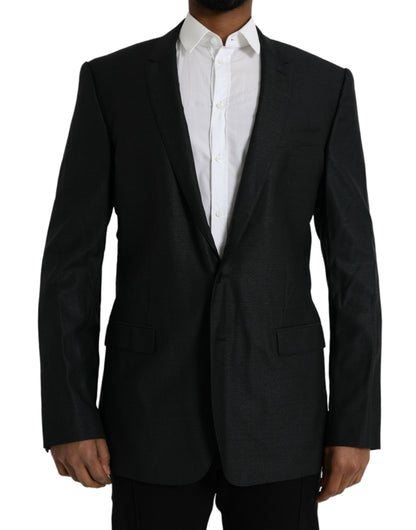 Veste Blazer Dolce & Gabbana Noir Laine Cranté Droit