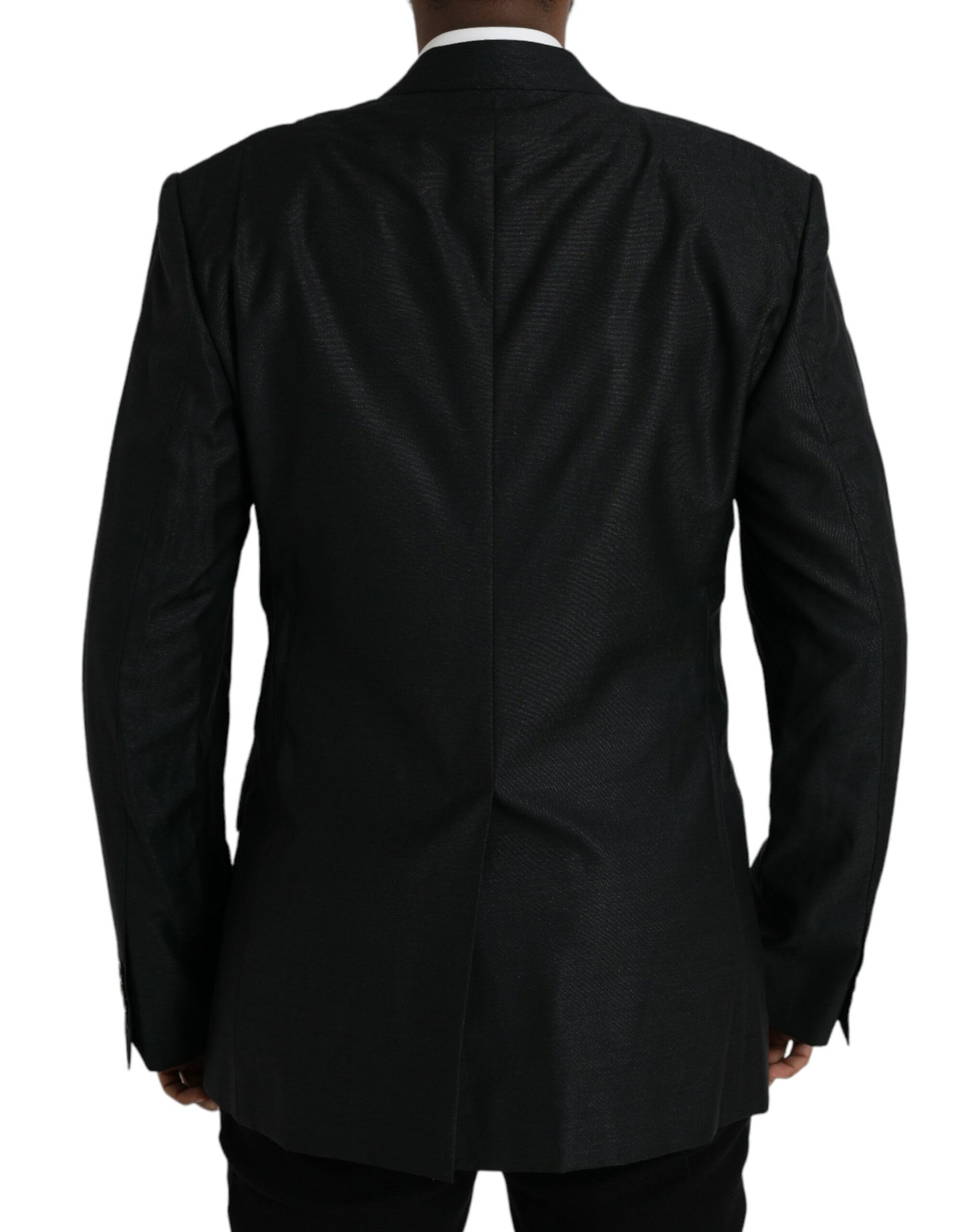Veste Blazer Dolce & Gabbana Noir Laine Cranté Droit