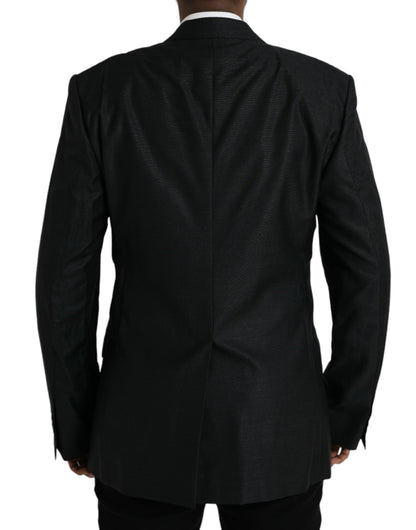Veste Blazer Dolce & Gabbana Noir Laine Cranté Droit