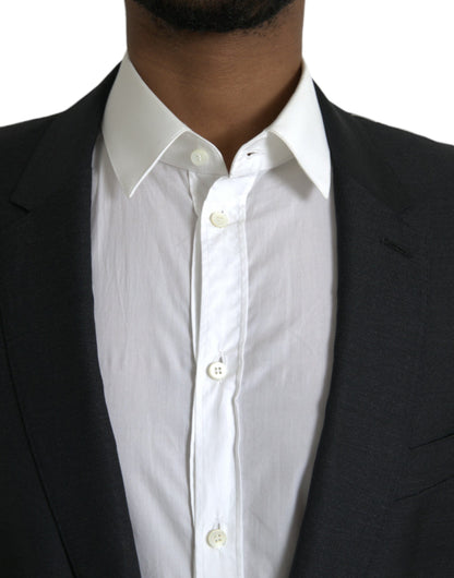 Veste Blazer Dolce & Gabbana Noir Laine Cranté Droit