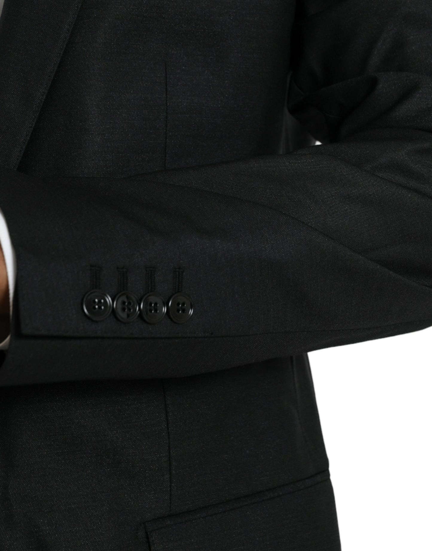 Veste Blazer Dolce & Gabbana Noir Laine Cranté Droit