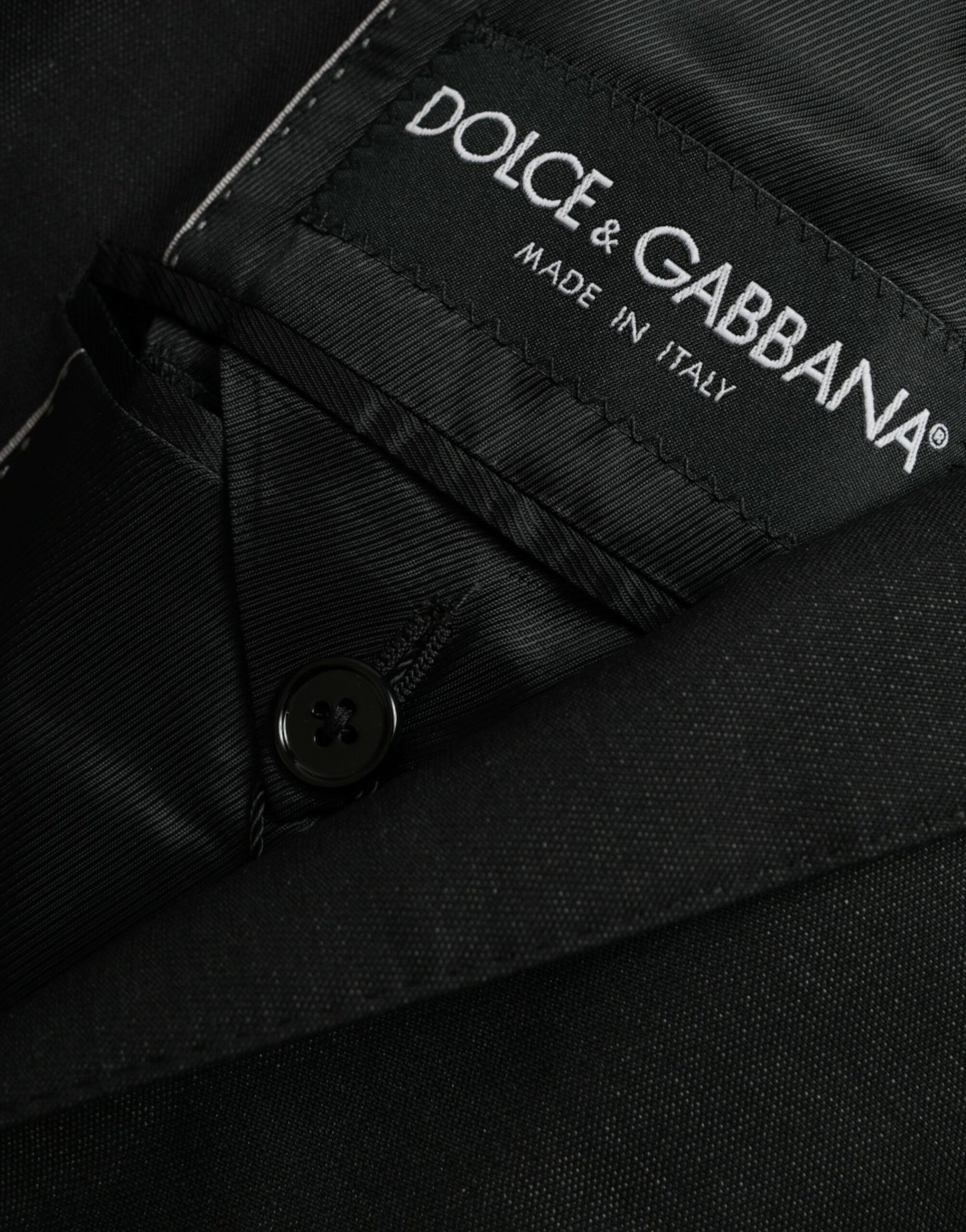 Veste Blazer Dolce & Gabbana Noir Laine Cranté Droit