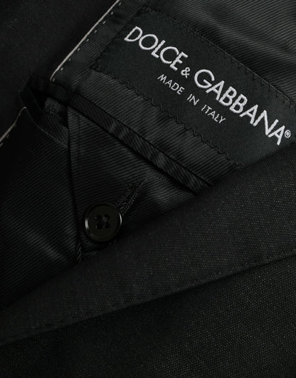 Veste Blazer Dolce & Gabbana Noir Laine Cranté Droit