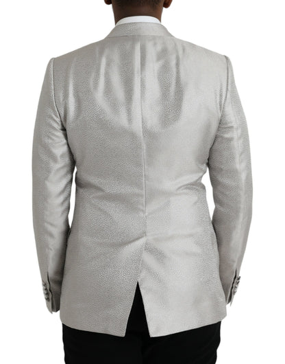 Manteau blazer croisé Dolce & Gabbana MARTINI blanc cassé