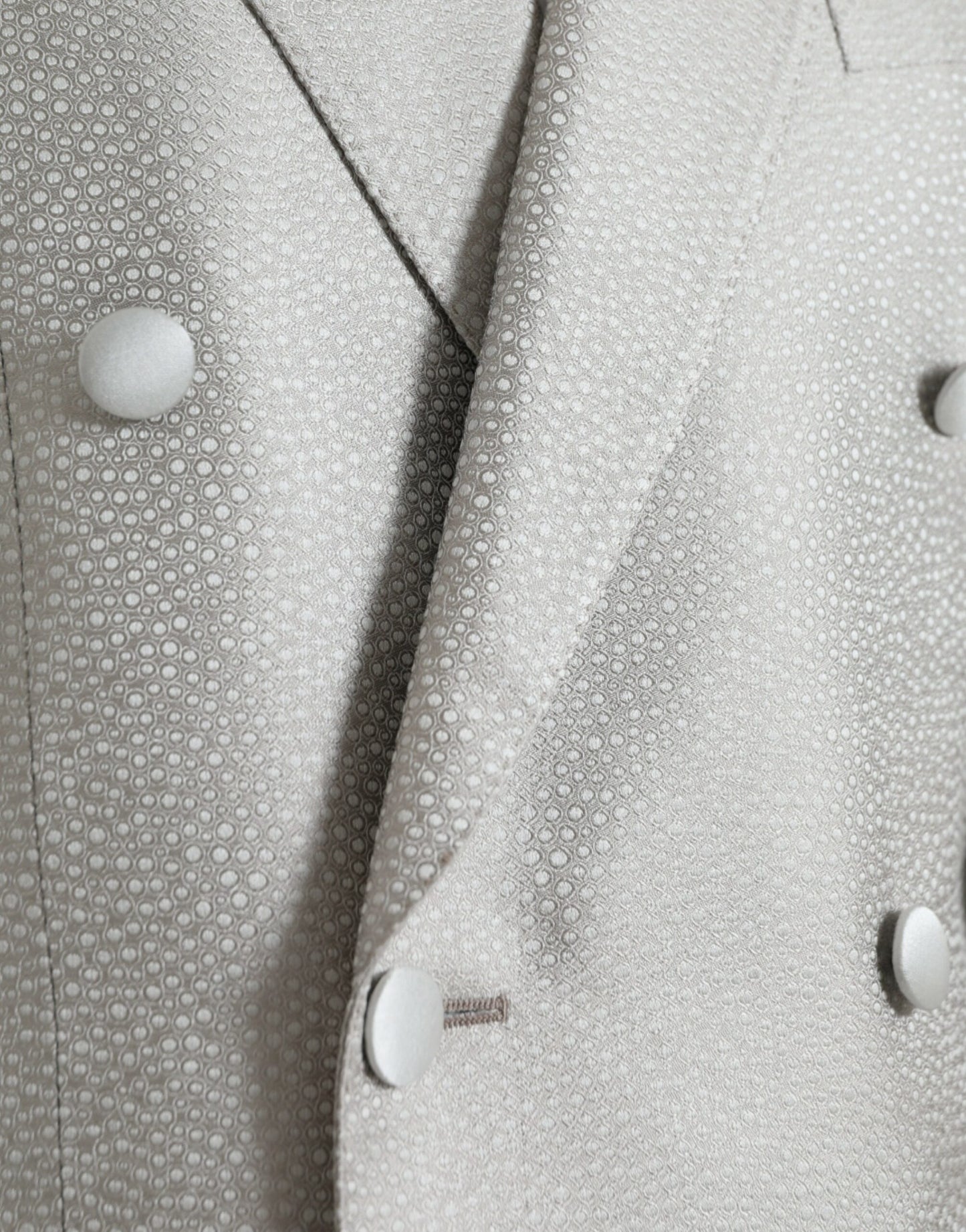Manteau blazer croisé Dolce & Gabbana MARTINI blanc cassé