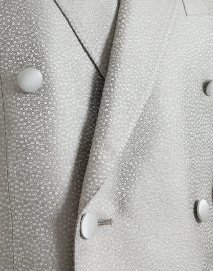 Manteau blazer croisé Dolce & Gabbana MARTINI blanc cassé