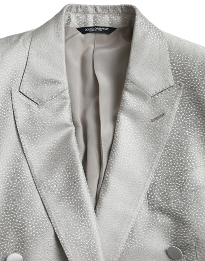 Manteau blazer croisé Dolce & Gabbana MARTINI blanc cassé