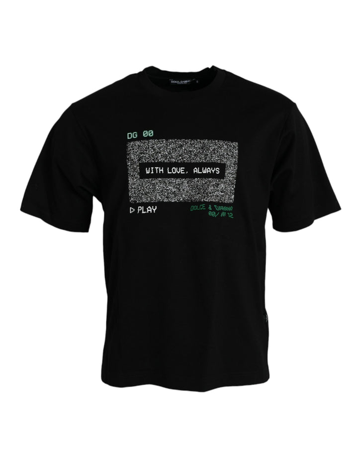 T-shirt à col rond Dolce & Gabbana noir motif « With Love Always »