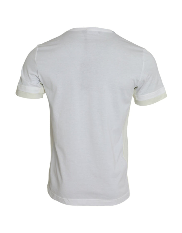 T-shirt Dolce & Gabbana en coton blanc à manches courtes et poche