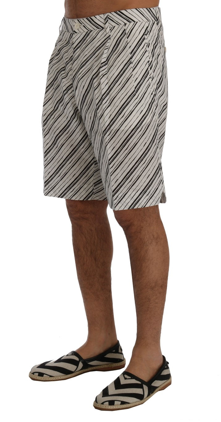 Short Décontracté Rayé Noir Blanc Dolce & Gabbana